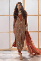 03-Piece Embroidered Chiffon Suit With Organza Dupatta | Ready To Wear