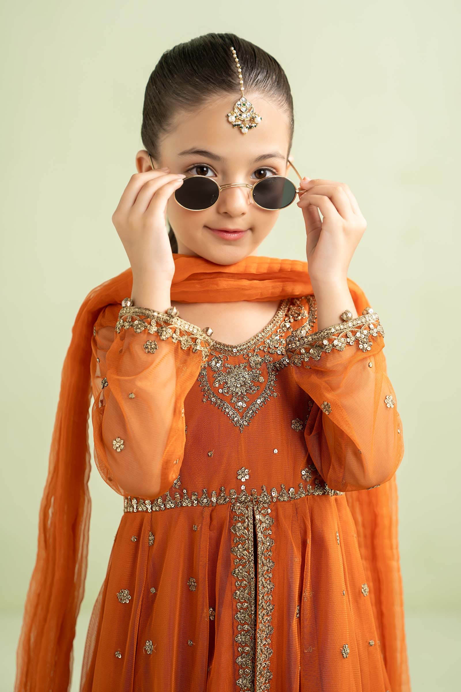 03 Piece Embroidered Chiffon Suit - Ready To Wear