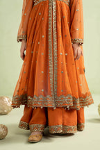 03 Piece Embroidered Chiffon Suit - Ready To Wear