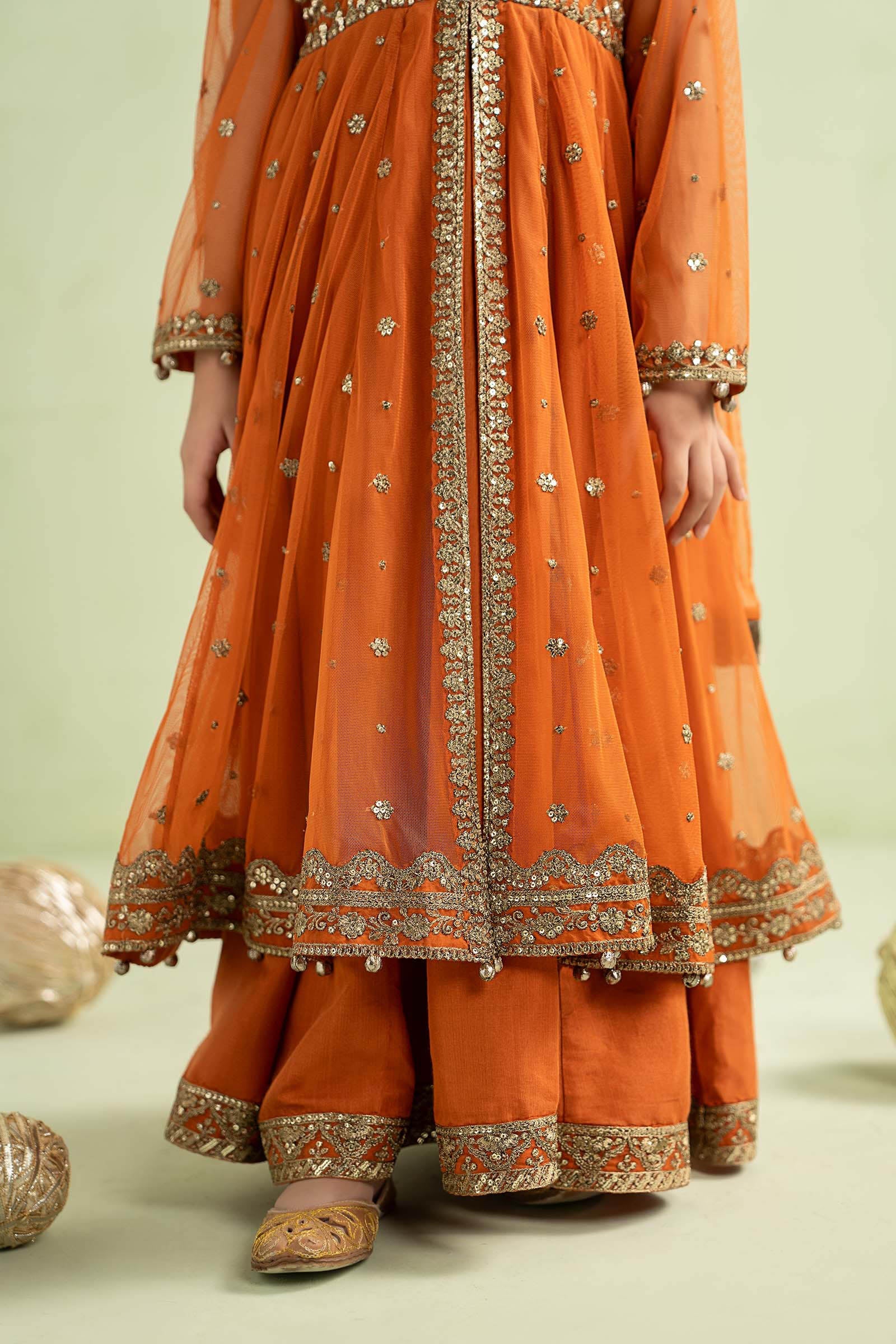 03 Piece Embroidered Chiffon Suit - Ready To Wear