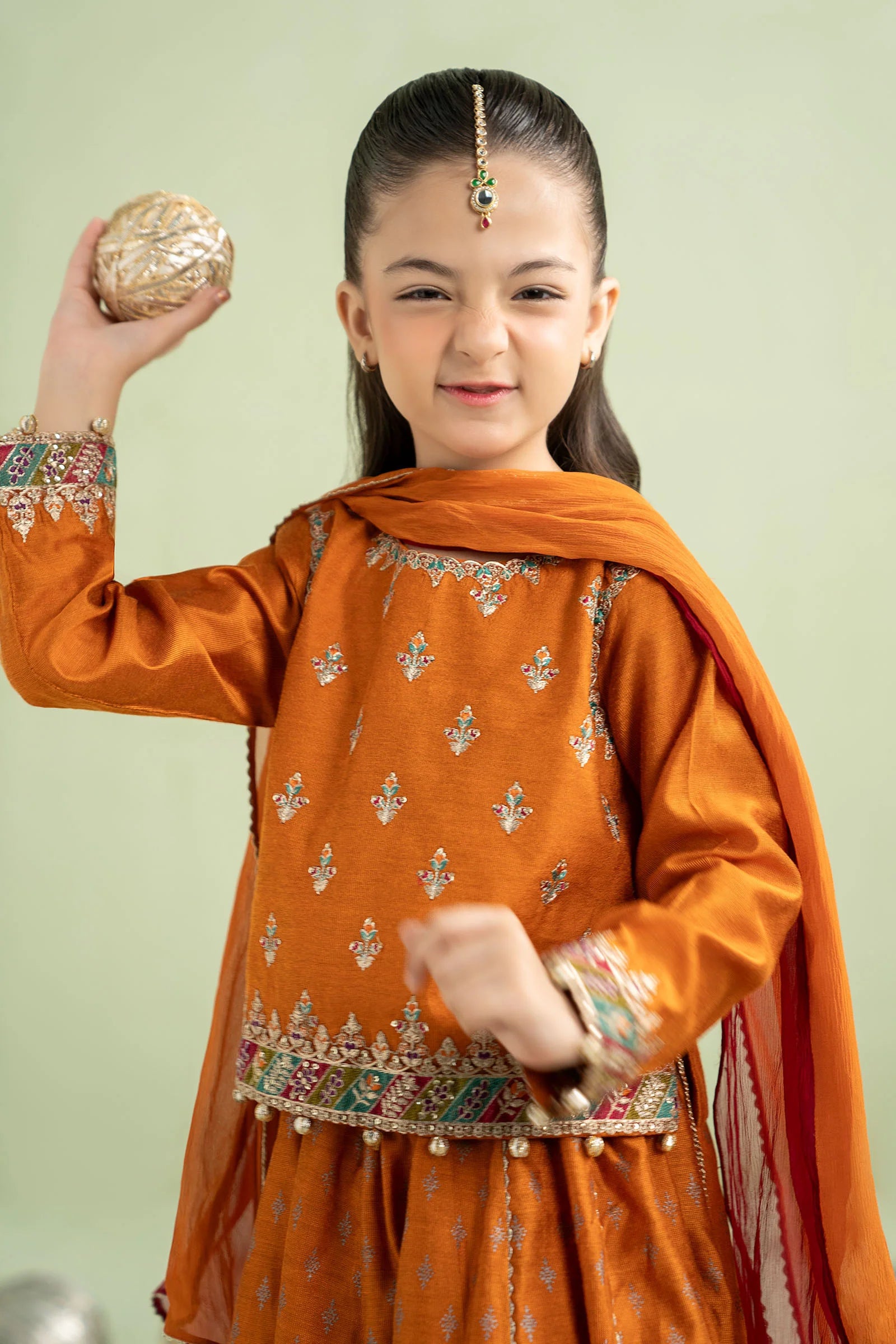 03 Piece Embroidered Chiffon Suit - Ready To Wear