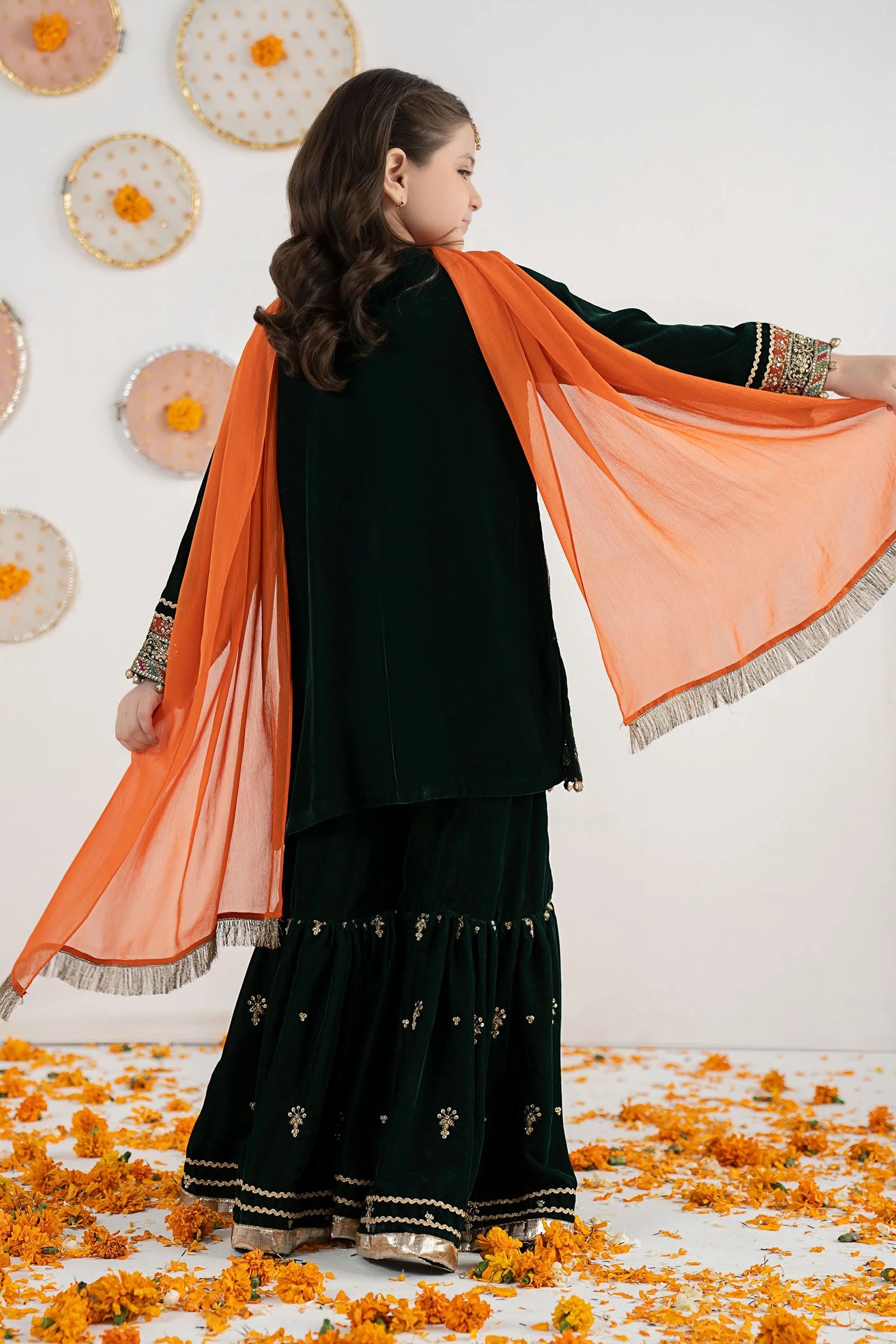 03 Piece Embroidered Chiffon Suit - Ready To Wear