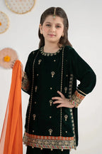 03 Piece Embroidered Chiffon Suit - Ready To Wear