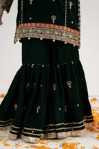 03 Piece Embroidered Chiffon Suit - Ready To Wear
