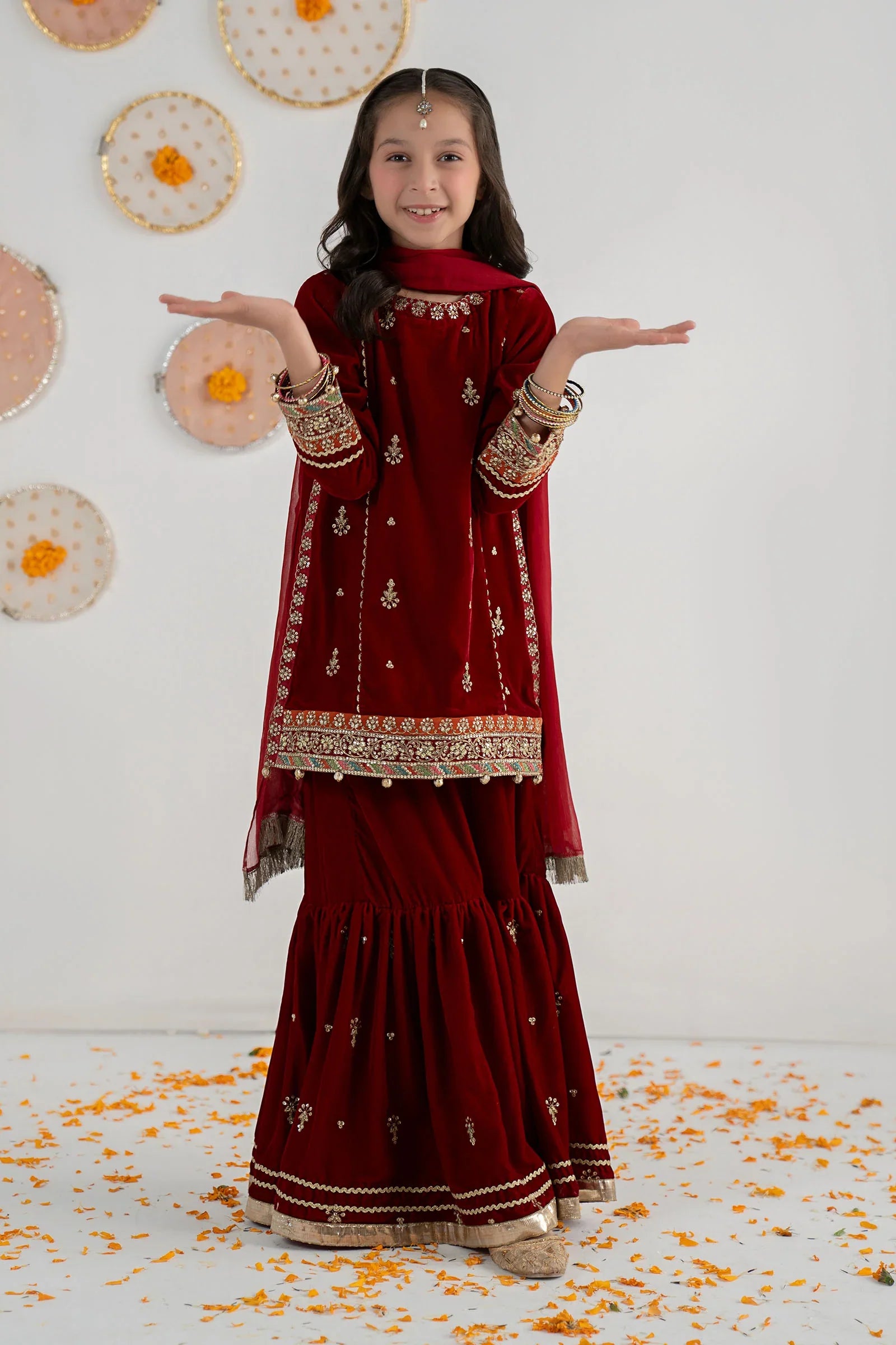 03 Piece Embroidered Chiffon Suit - Ready To Wear