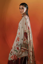 The Ivory Kaftan: Botanical Printed Silk Luxe Kaftan | Ready To Wear