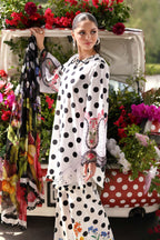 03-Piece Printed Lawn Suit With Chiffon Dupatta | Ready To Wear