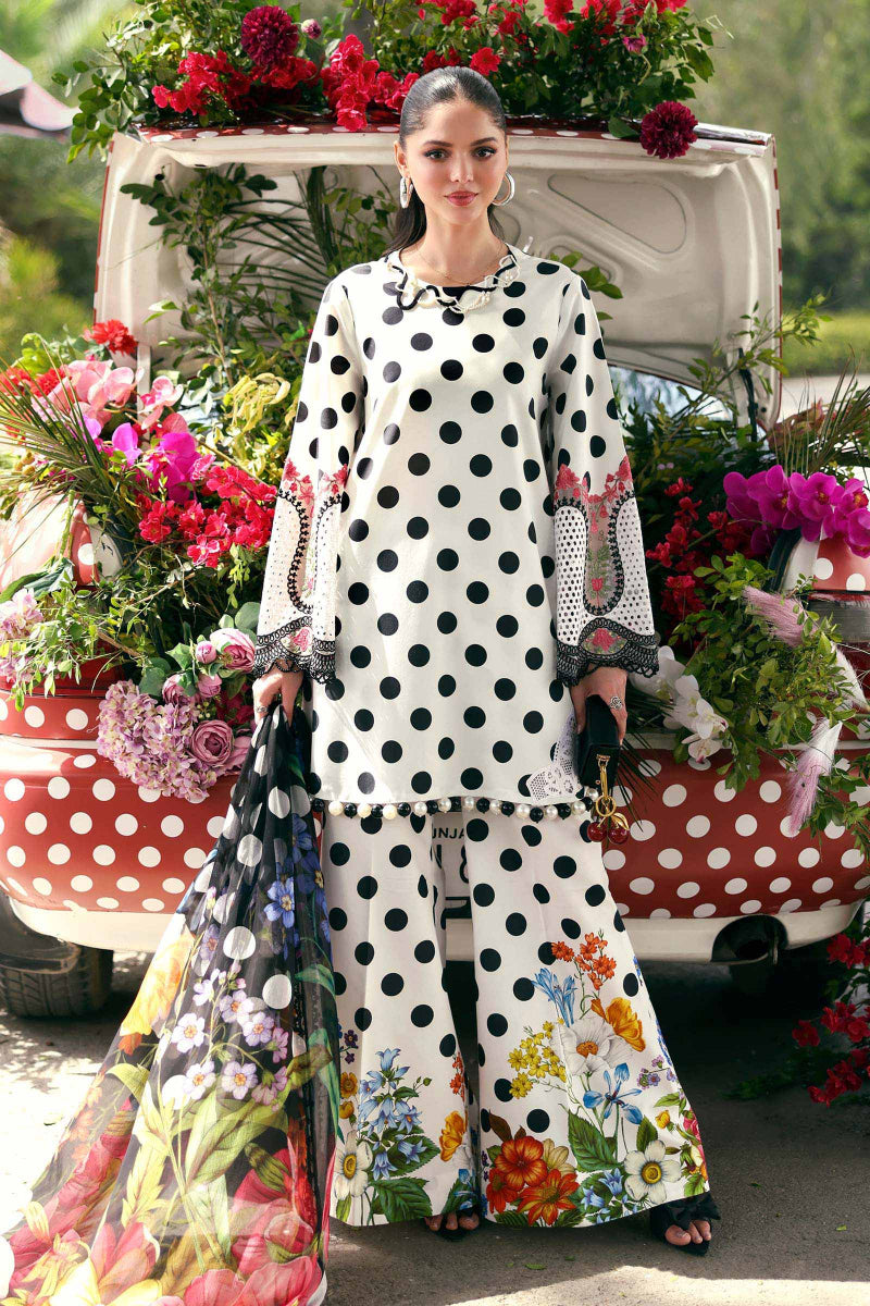 03-Piece Printed Lawn Suit With Chiffon Dupatta | Ready To Wear