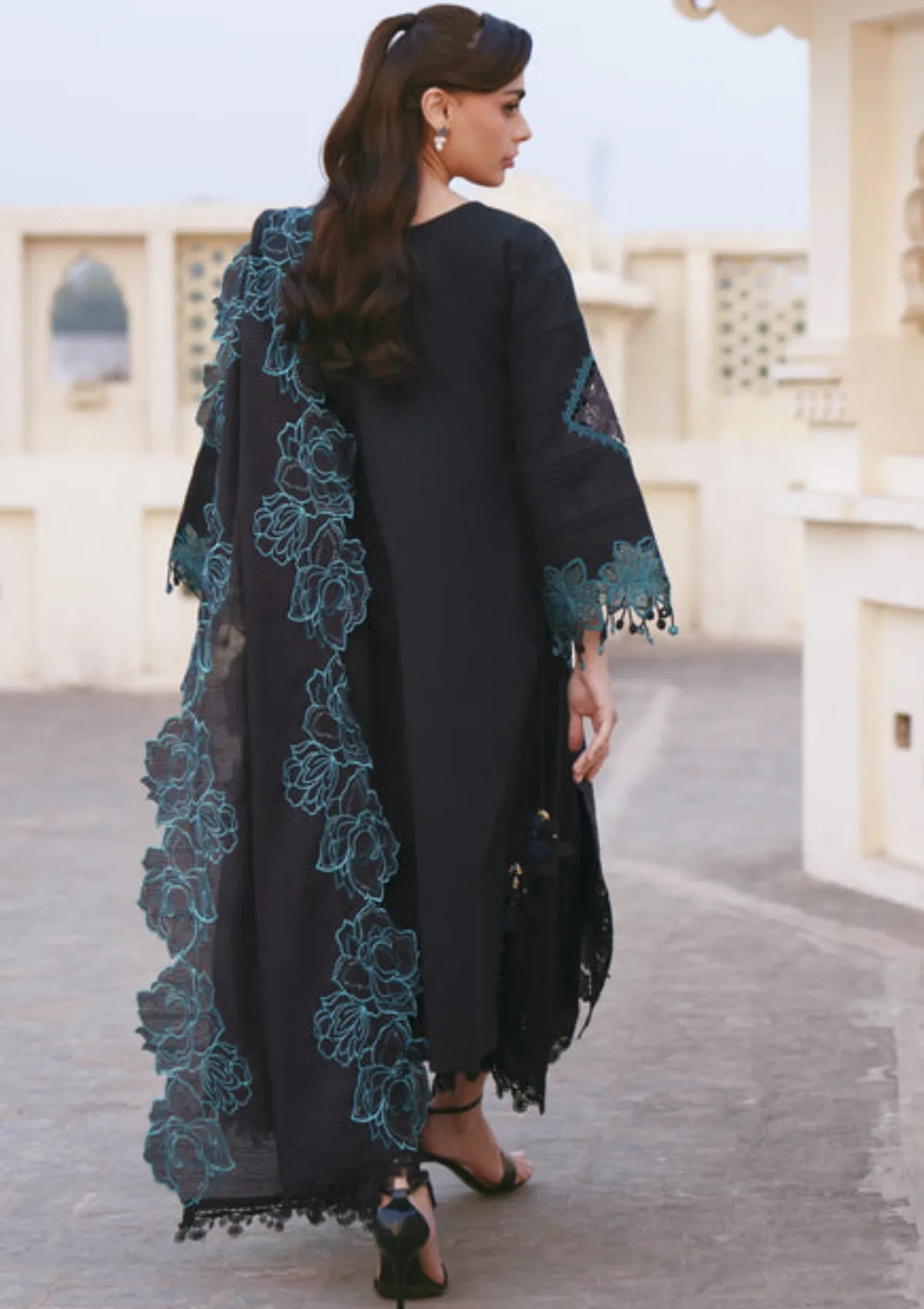 03-Piece Cotton Suit With Chiffon Dupatta | Ready To Wear