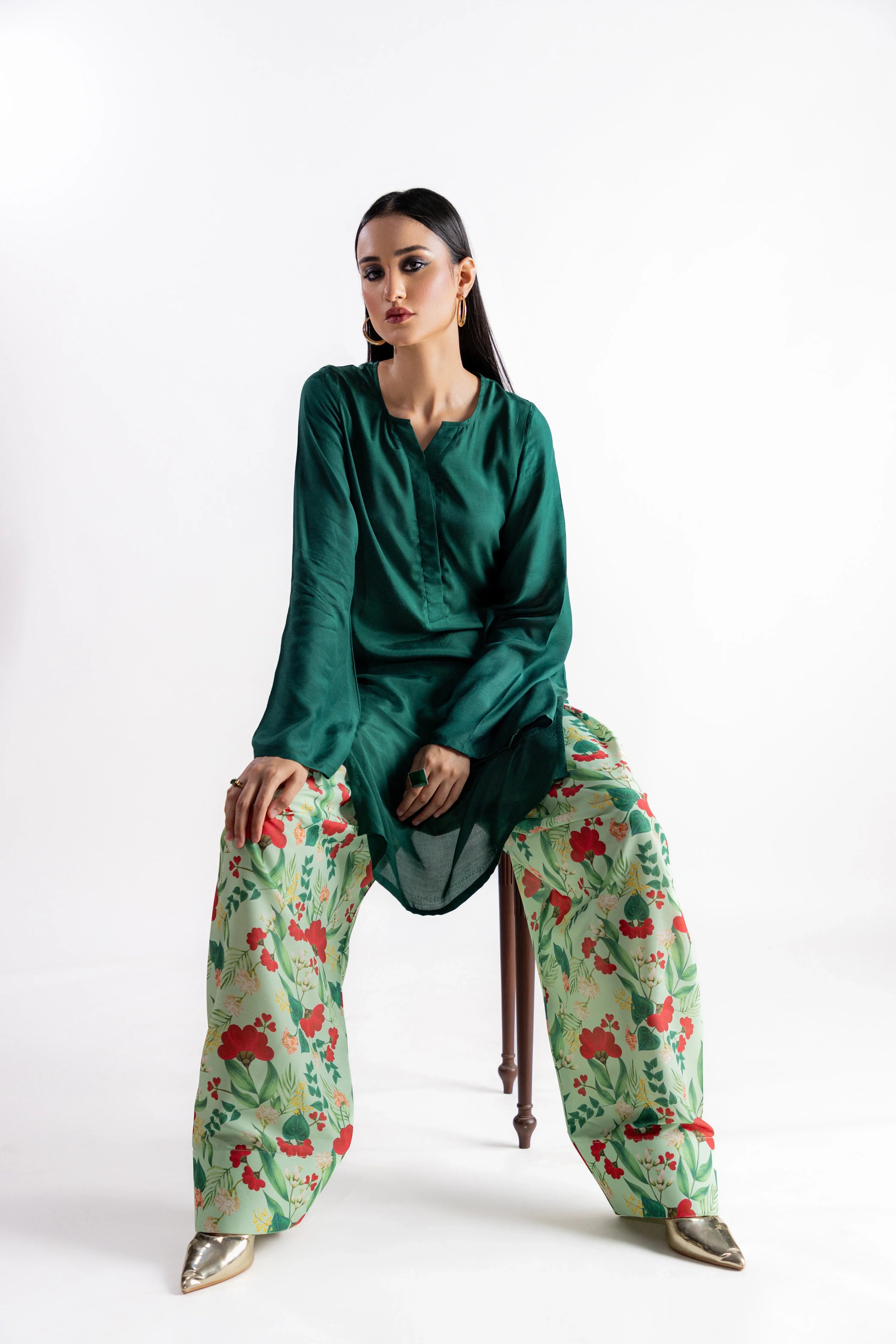 Gulnar Shalwar - Mint