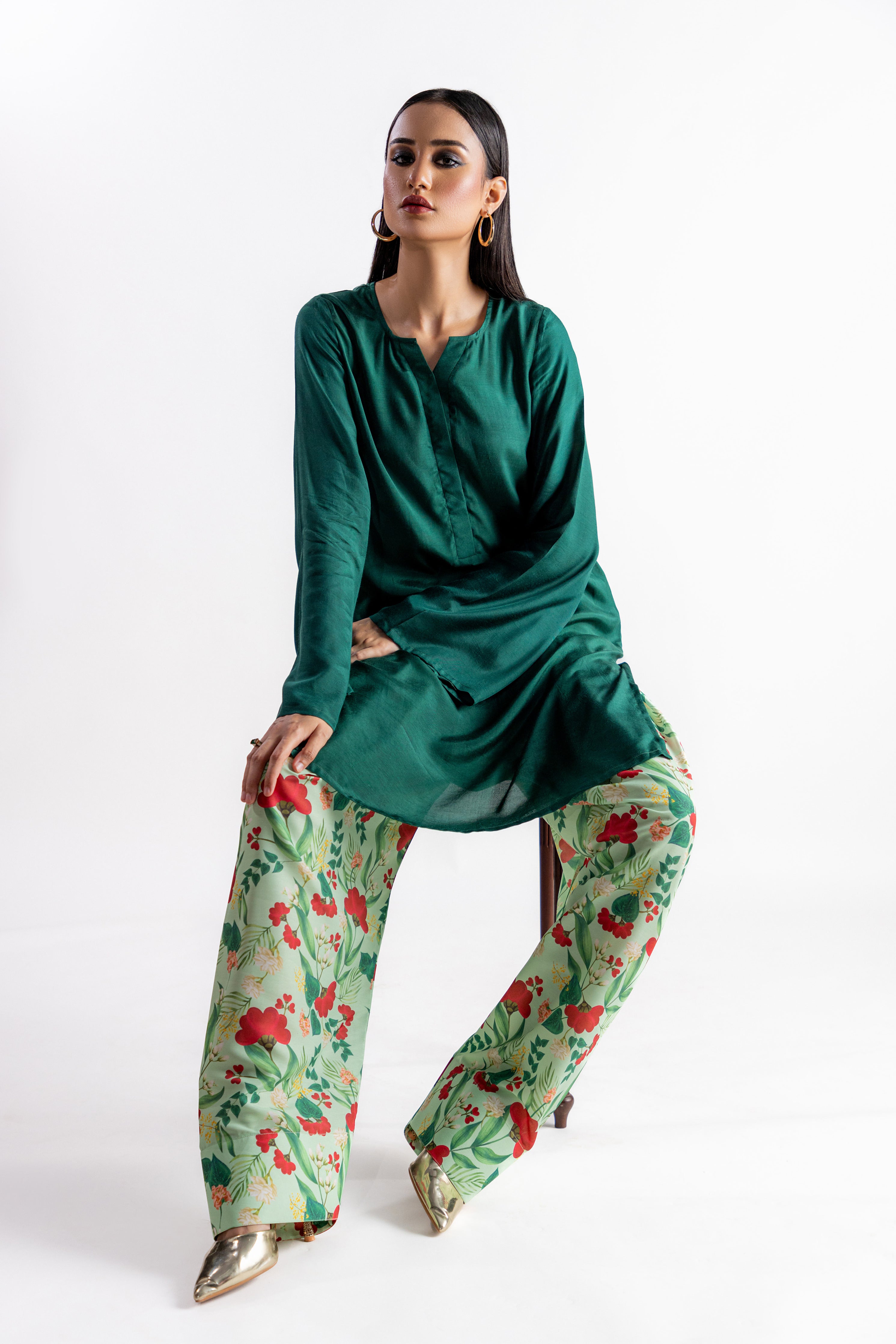 Gulnar Shalwar - Mint