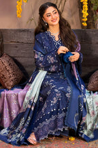 Midnight Blue - 3 Piece Embroidered Lawn Suit | Ready To Wear