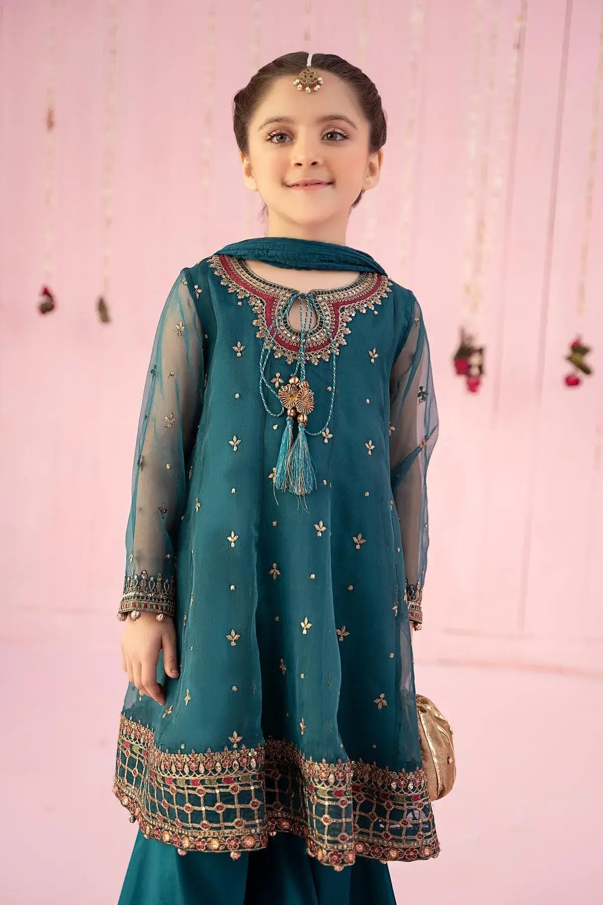 03 Piece Heavy Embroidered Chiffon Suit - Ready To Wear