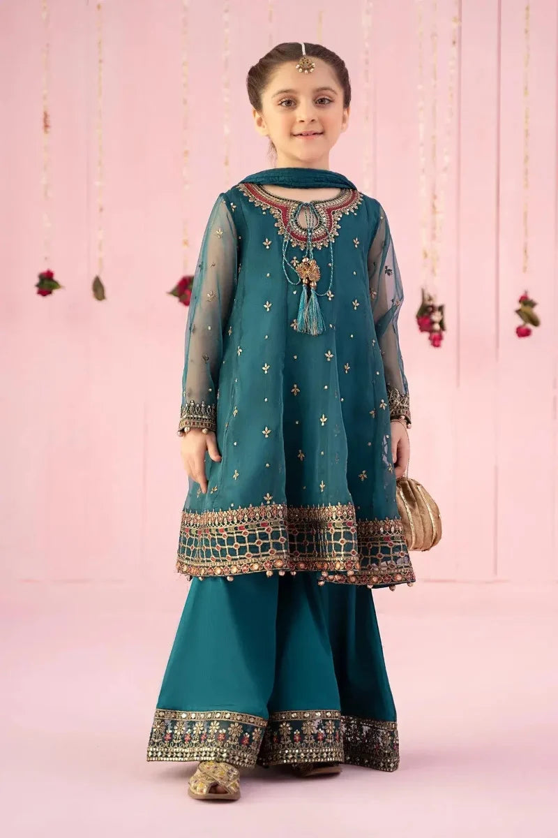03 Piece Heavy Embroidered Chiffon Suit - Ready To Wear