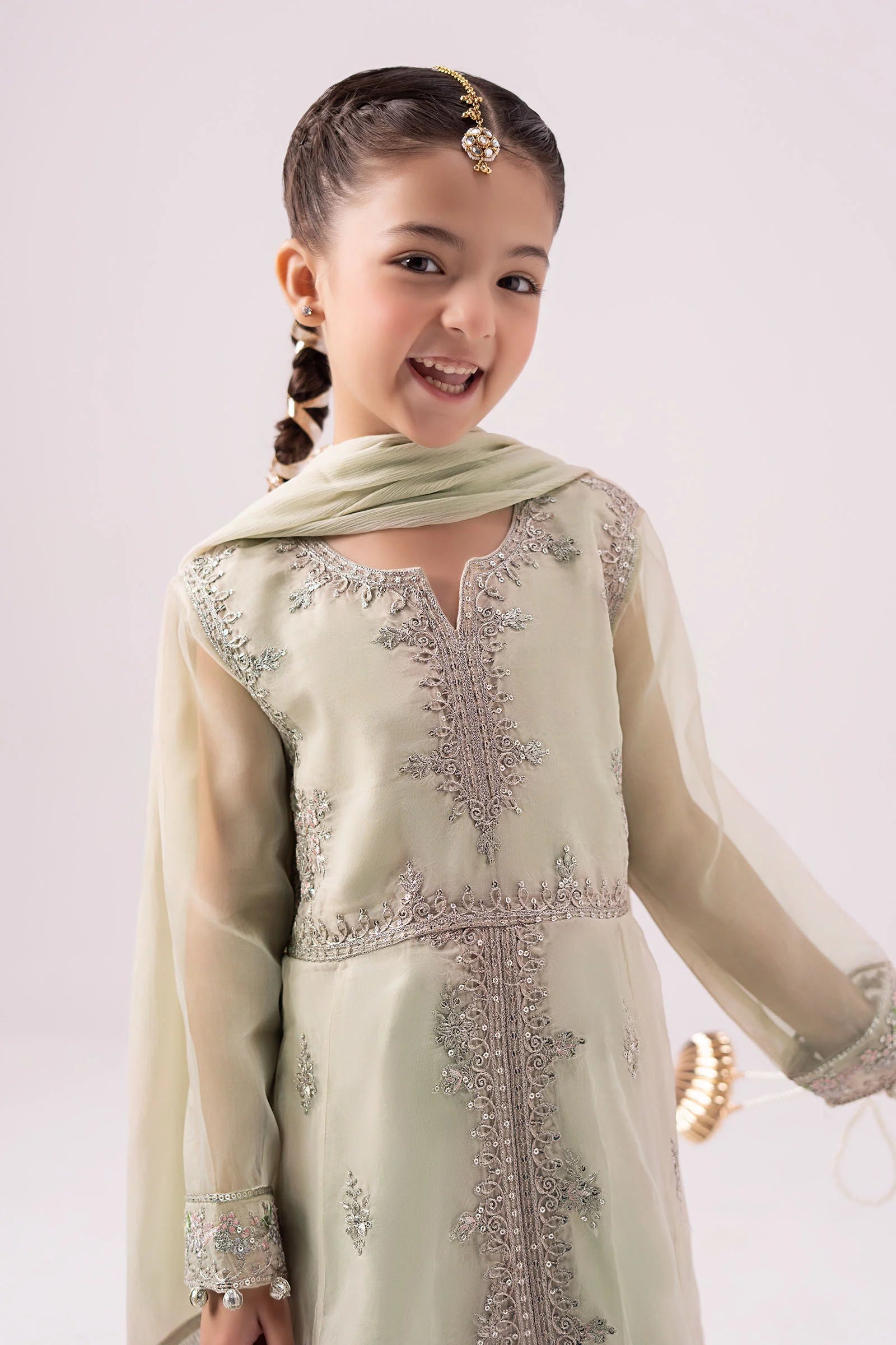 03 Piece Heavy Embroidered Chiffon Suit - Ready To Wear