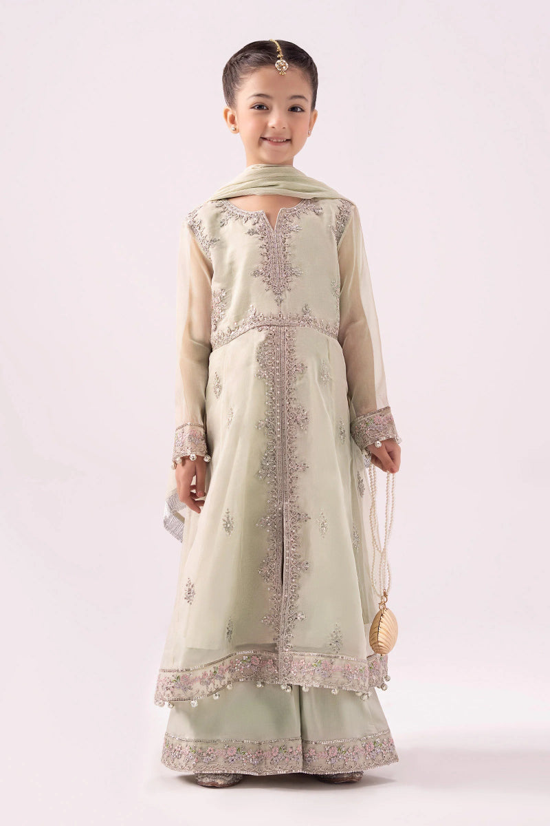 03 Piece Heavy Embroidered Chiffon Suit - Ready To Wear