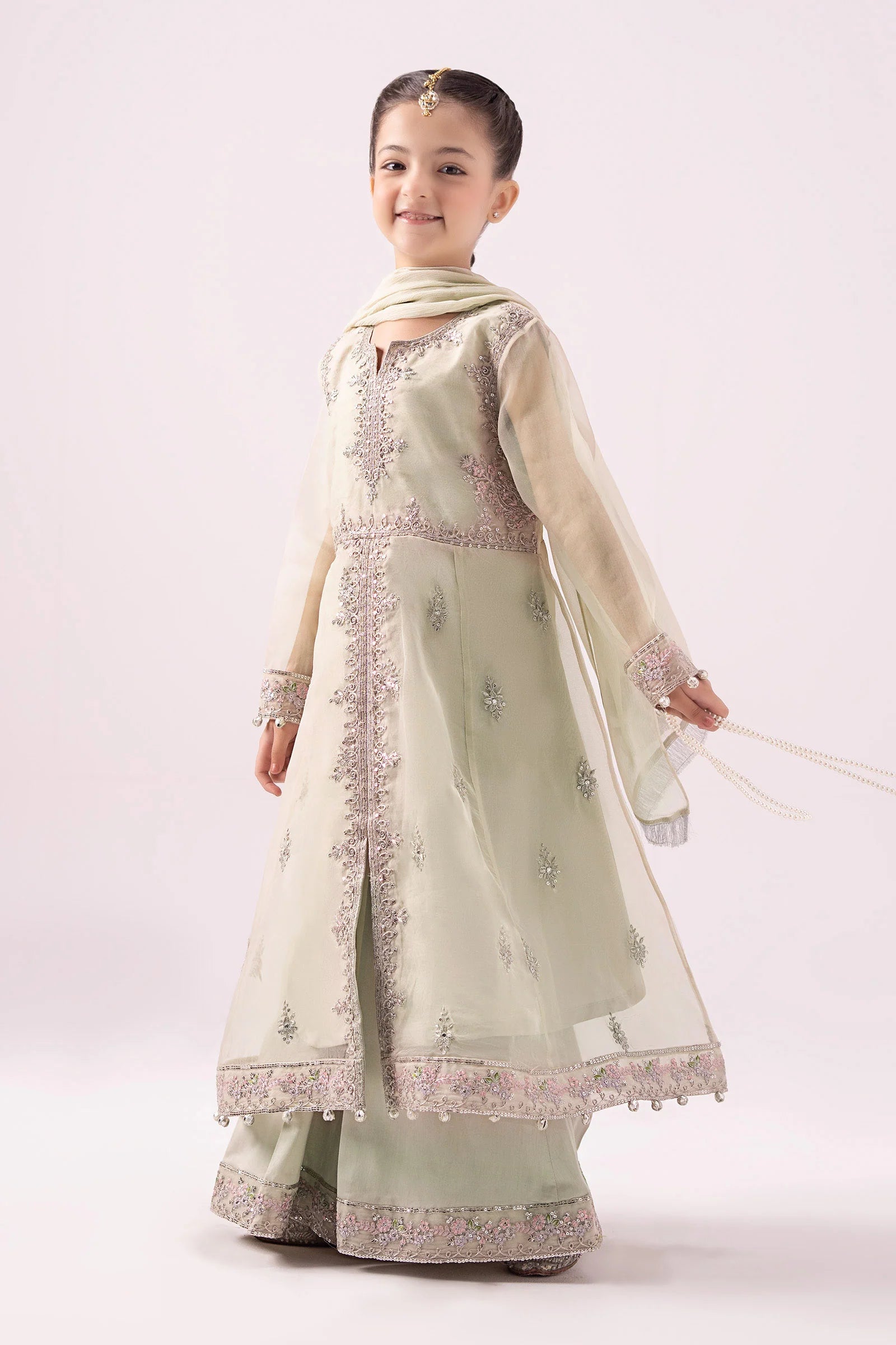 03 Piece Heavy Embroidered Chiffon Suit - Ready To Wear