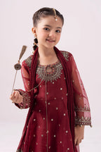 03 Piece Embroidered Chiffon Suit - Ready To Wear