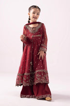 03 Piece Embroidered Chiffon Suit - Ready To Wear