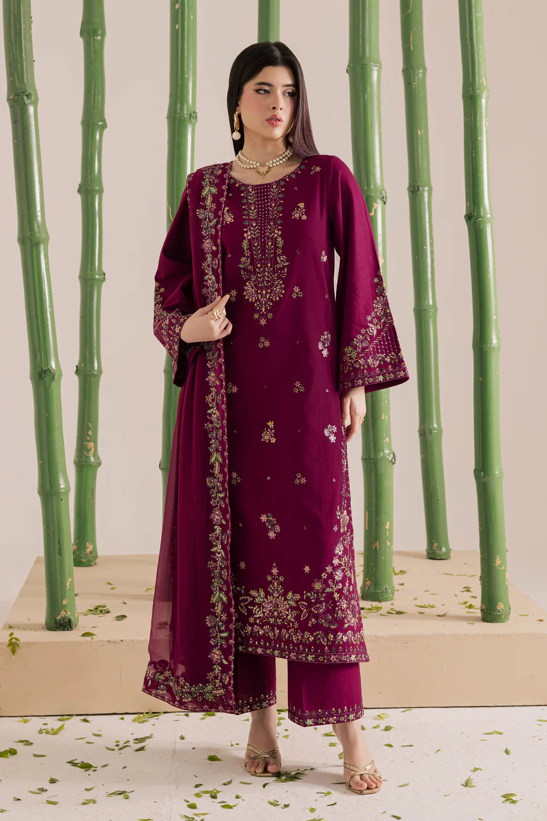 02-Piece Embroidered Cotton Lawn Suit | Ready To Wear