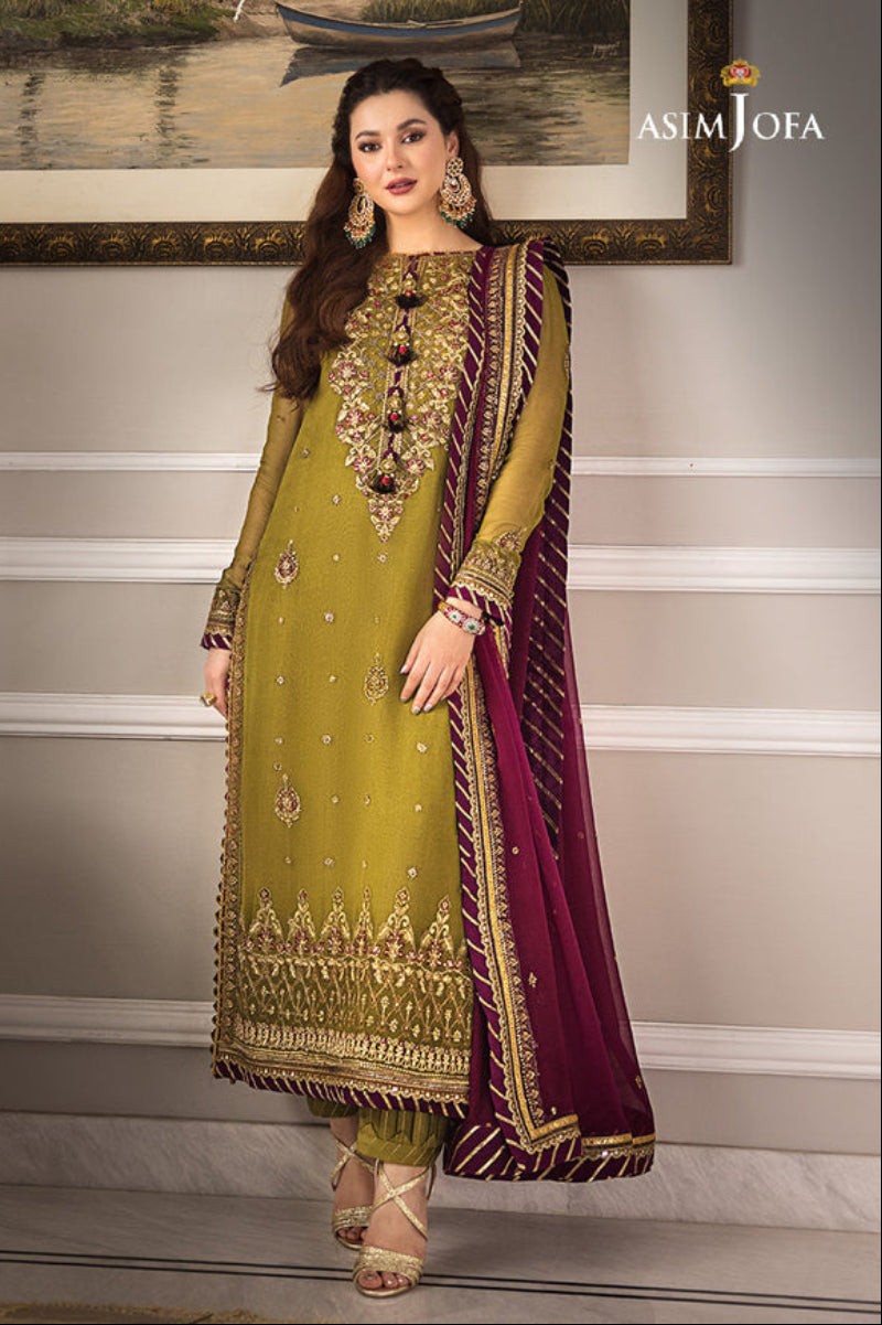 Asim Jofa  Chiffon Suit with Malai Trouser SUIT