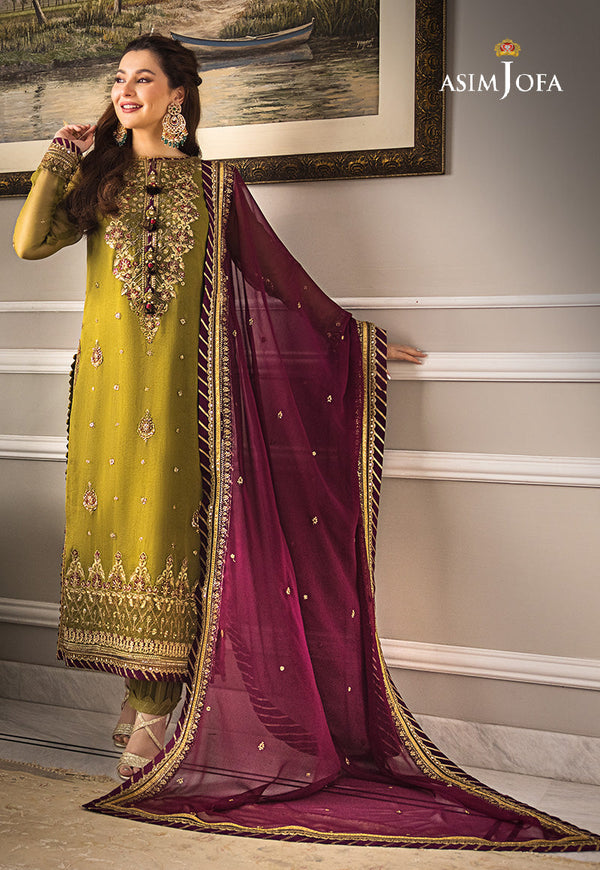Asim Jofa  Chiffon Suit with Malai Trouser SUIT