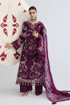 03-Piece Embroidered Lawn Suit With Chiffon Dupatta | Ready To Wear