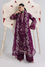 03-Piece Embroidered Lawn Suit With Chiffon Dupatta | Ready To Wear
