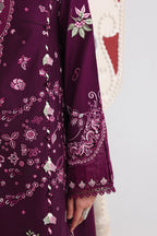 03-Piece Embroidered Lawn Suit With Chiffon Dupatta | Ready To Wear