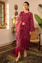 03-Piece Schiffli Embroidered Lawn Suit With Organza Dupatta | Ready To Wear