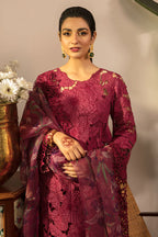 03-Piece Schiffli Embroidered Lawn Suit With Organza Dupatta | Ready To Wear