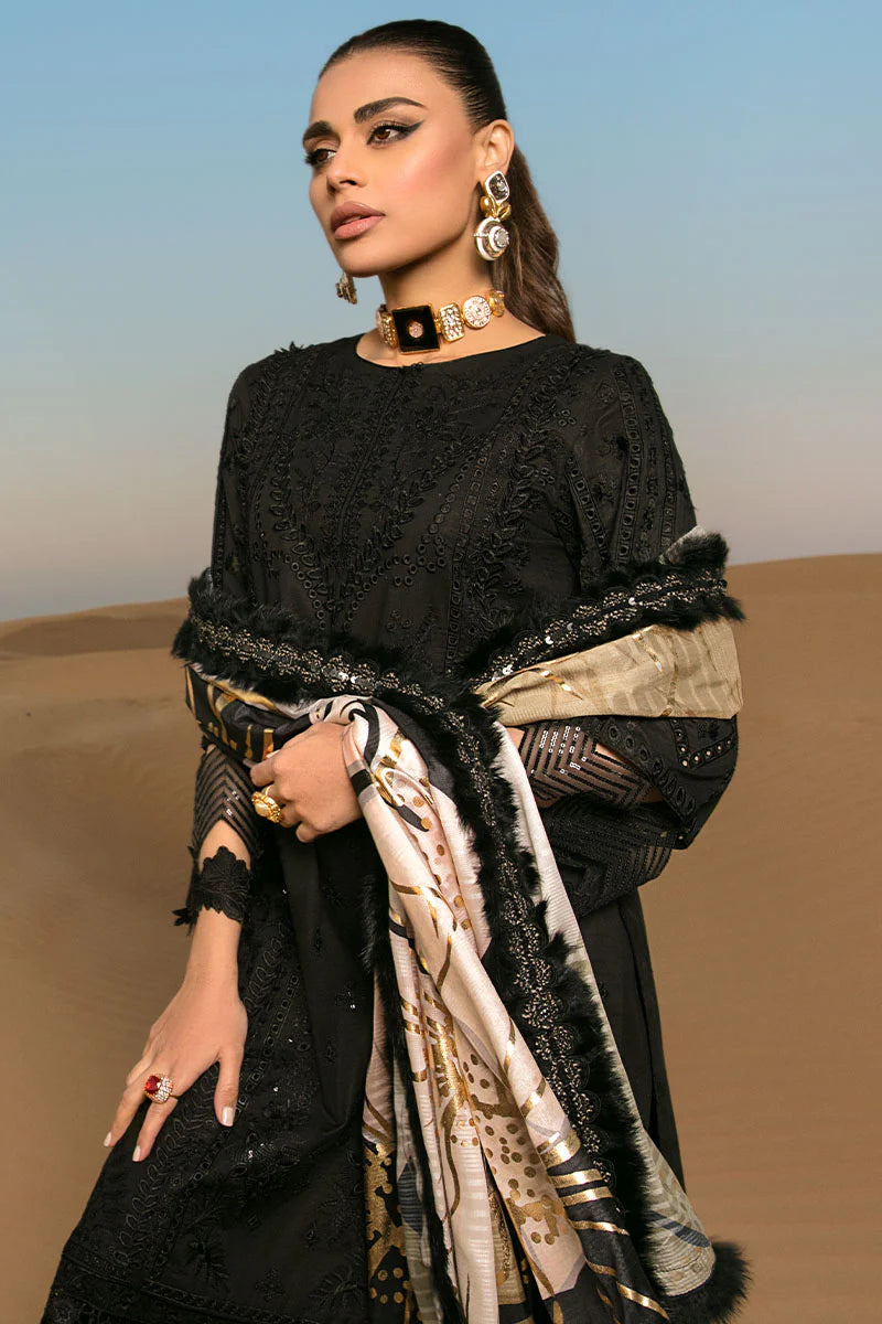 Midnight Desert: Embroidered Cotton Suit | Ready To Wear