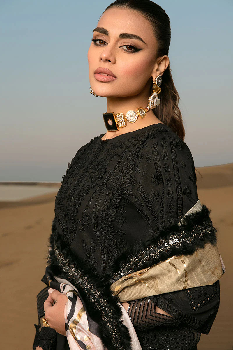 Midnight Desert: Embroidered Cotton Suit | Ready To Wear