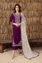 03-Piece Chiffon Suit With Embroidery | Ready To Wear