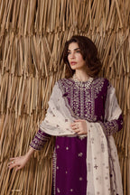 03-Piece Chiffon Suit With Embroidery | Ready To Wear