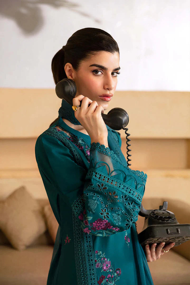 03-Piece Chikankari Lawn Cotton Suit | Ready To Wear