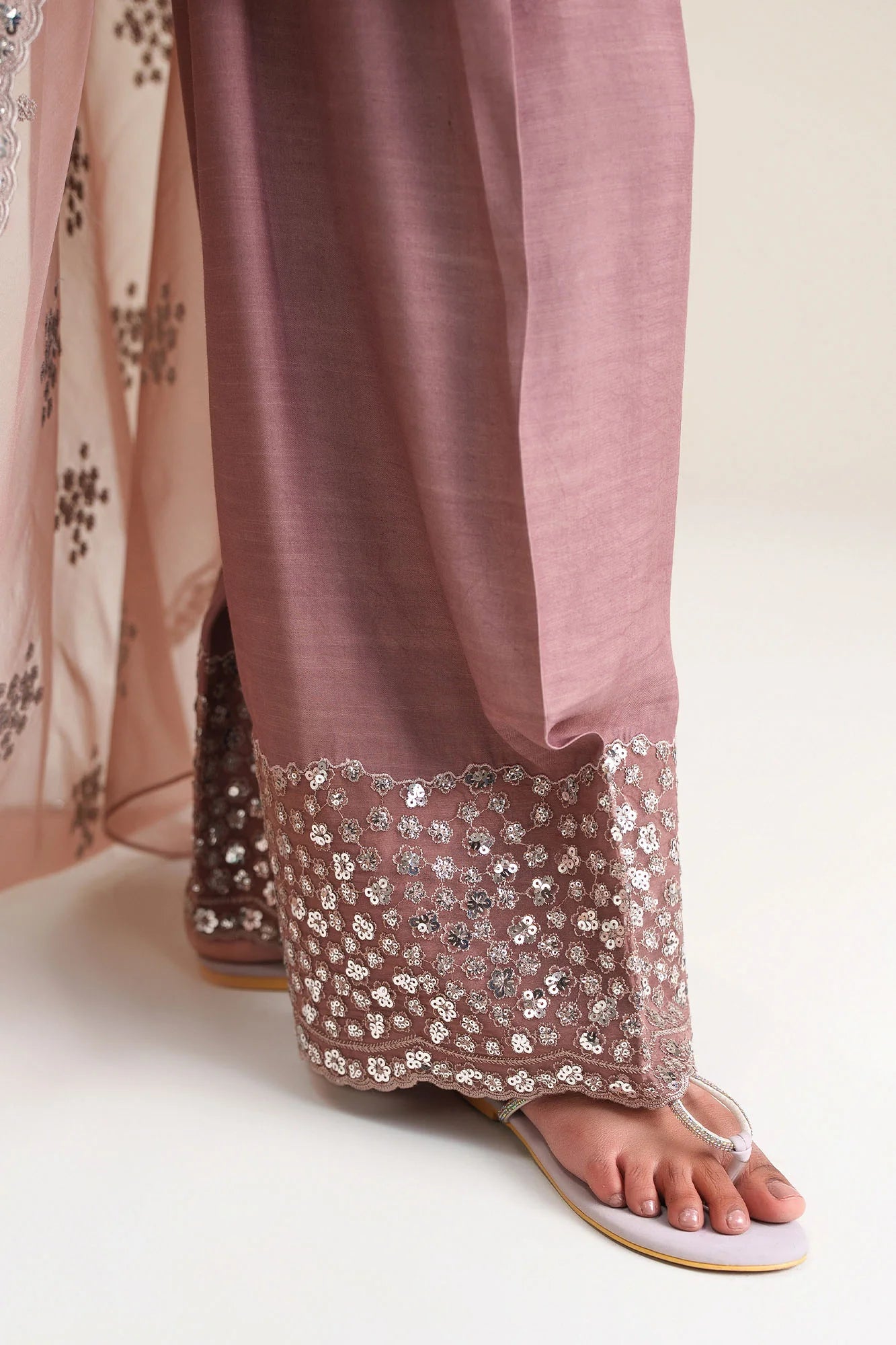 03-Piece Cotton Silk Suit With Organza Dupatta | Ready To Wear