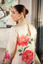 The Floral Canvas: Silk Printed Long Tunic Set | Ready To Wear