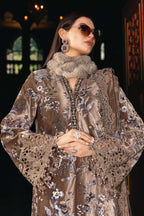 03-Piece Embroidered Velvet Suit | Ready To Wear