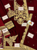 03-PIECE LUXURY CHIFFON EMBROIDERED SUIT