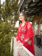 3-Piece Lawn Fully Embroidered Dress Ready To Wear