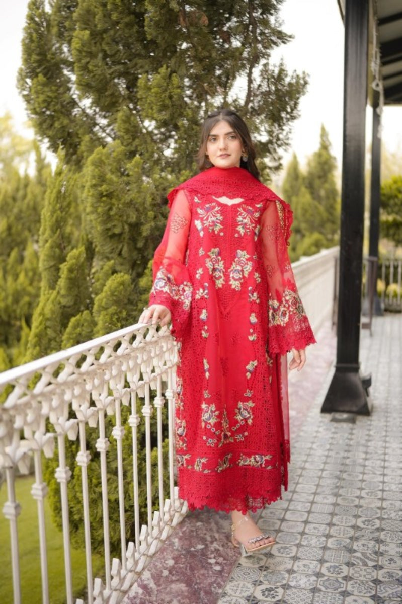 3-Piece Lawn Fully Embroidered Dress Ready To Wear