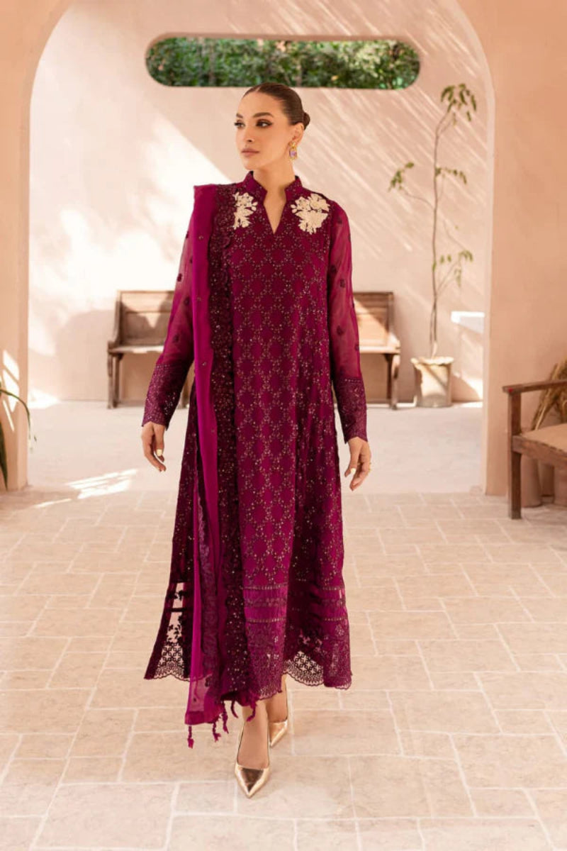 03-Piece Chiffon Suit With Embroidery | Ready To Wear