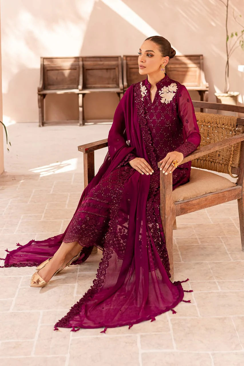 03-Piece Chiffon Suit With Embroidery | Ready To Wear