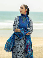 3-PIECE EMBROIDERED LAWN SUIT STITCHED