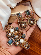 Premium Gold-Plated Statement Earrings – Crystal & Pearl Embellished