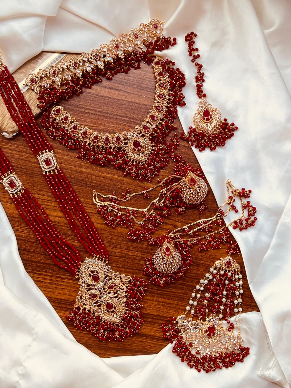 Grand Kundan Pearl Bridal Jewelry Set