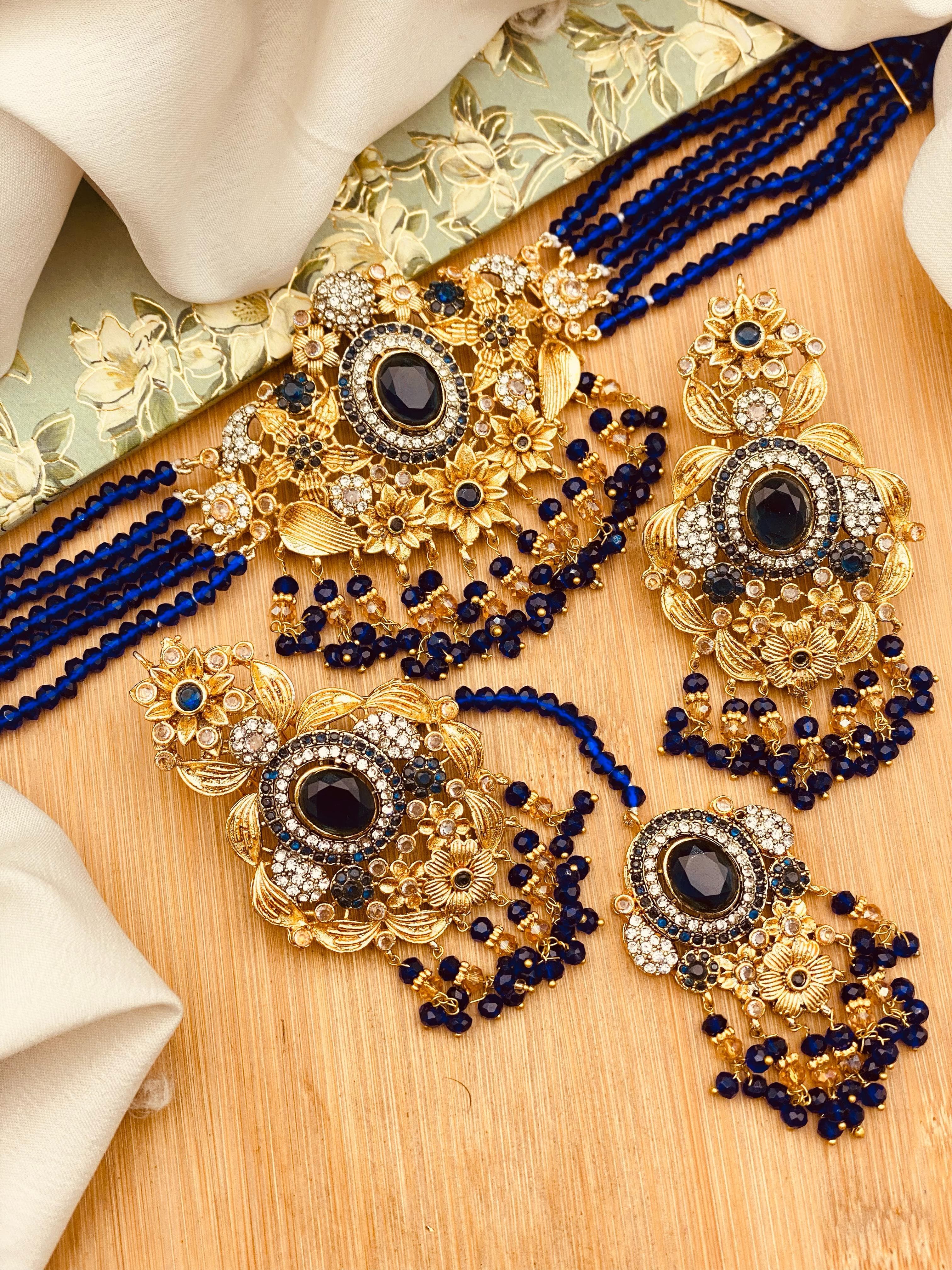 Elaborate Ruby, Emerald, and Pearl Heritage Set