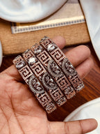 Beautiful Indian Victorian 4-Piece Zircon Bangles Set