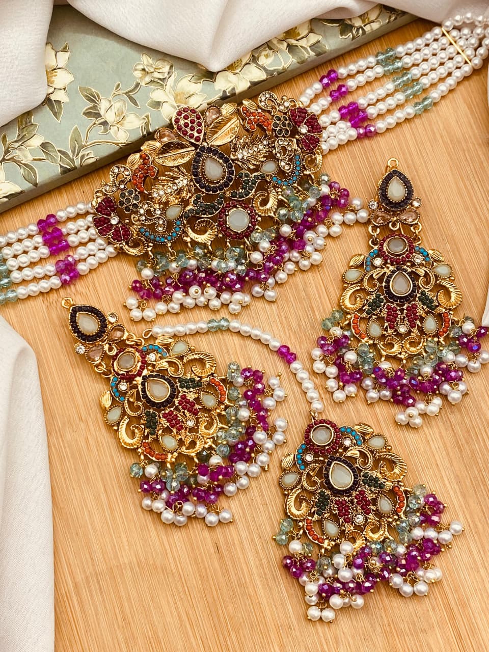 Beautiful Nauratan Choker Set – Fine Quality